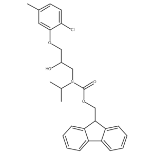 (9H-fluoren-9-yl)methyl N-[3-(2-chloro-5-methylphenoxy)-2-hydroxypropyl]-N-(propan-2-yl)carbamate Structure