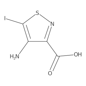 4-Amino-5-iodo-1,2-thiazole-3-carboxylic acid结构式