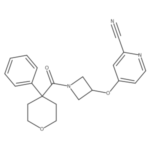 4-{[1-(4-Phenyloxane-4-carbonyl)azetidin-3-yl]oxy}pyridine-2-carbonitrile Structure