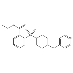 Ethyl 2-[[4-(4-pyridinyloxy)-1-piperidinyl]sulfonyl]benzoate Structure