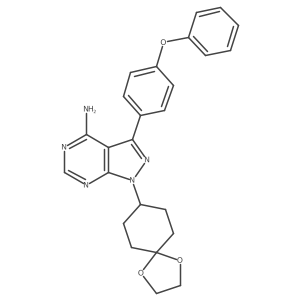 1-(1,4-dioxaspiro[4.5]dec-8-yl)-3-(4-phenoxyphenyl)-1H-pyrazolo[3,4-d]pyrimidin-4-amine Structure