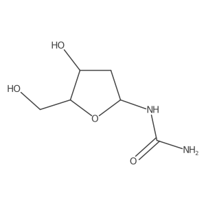 [(4S,5R)-4-hydroxy-5-(hydroxymethyl)oxolan-2-yl]urea结构式