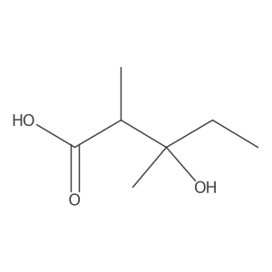3-Hydroxy-2,3-dimethylpentanoic acid结构式