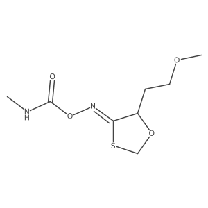 1,3-Oxathiolan-4-one, 5-(2-methoxyethyl)-, O-((methylamino)carbonyl)oxime, (Z)- Structure