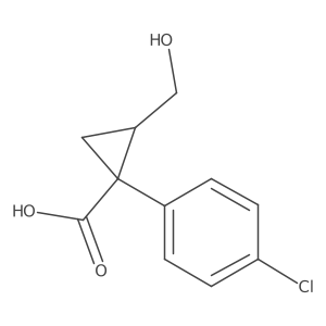 1-(4-Chlorophenyl)-2-(hydroxymethyl)cyclopropane-1-carboxylic acid结构式