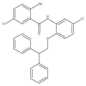 Benzamide,5-chloro-n-[5-chloro-2-(2,2-diphenylethoxy)phenyl]-2-hydroxy-结构式