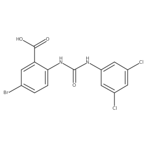 5-Bromo-2-[3-(3,5-dichloro-phenyl)-ureido]-benzoic acid Structure