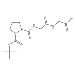 t-Butoxycarbonyl-l-prolylglycylglycine结构式