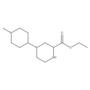 Ethyl 4-(1-methyl-4-piperidinyl)-2-piperazinecarboxylate结构式