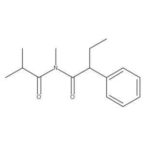 I+/--Ethyl-N-methyl-N-(2-methyl-1-oxopropyl)benzeneacetamide Structure