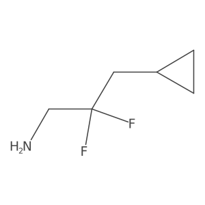 3-Cyclopropyl-2,2-difluoropropan-1-amine结构式