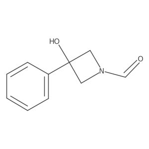 3-Hydroxy-3-phenyl-1-azetidinecarboxaldehyde Structure