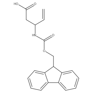 N-Fmoc-(+/-)-3-amino-pent-4-enoic acid结构式