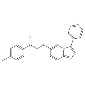 1-(4-chlorophenyl)-2-[(3-phenyl-[1,2,4]triazolo[4,3-b]pyridazin-6-yl)sulfanyl]ethanone Structure