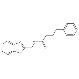 N-(1H-Benzimidazol-2-ylmethyl)-2-[(phenylmethyl)thio]acetamide结构式