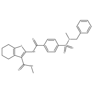 2-(4-(N-benzyl-N-methylsulfamoyl)benzamido)-N-methyl-4,5,6,7-tetrahydrobenzo[b]thiophene-3-carboxamide Structure