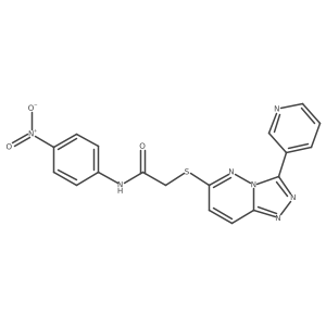 N-(4-nitrophenyl)-2-((3-(pyridin-3-yl)-[1,2,4]triazolo[4,3-b]pyridazin-6-yl)thio)acetamide Structure