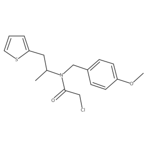 2-chloro-N-[(4-methoxyphenyl)methyl]-N-[1-(thiophen-2-yl)propan-2-yl]acetamide Structure