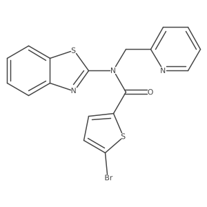 N-(benzo[d]thiazol-2-yl)-5-bromo-N-(pyridin-2-ylmethyl)thiophene-2-carboxamide Structure