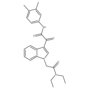 2-(1-(2-(diethylamino)-2-oxoethyl)-1H-indol-3-yl)-N-(3,4-dimethylphenyl)-2-oxoacetamide结构式