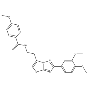 N-(2-(2-(3,4-dimethoxyphenyl)thiazolo[3,2-b][1,2,4]triazol-6-yl)ethyl)-4-methoxybenzamide结构式