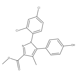 1-(2,4-Dichlorophenyl)-5-(4-hydroxyphenyl)-4-methyl-1H-pyrazole-3-carboxylic acid methyl ester Structure