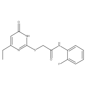 2-((4-ethyl-6-oxo-1,6-dihydropyrimidin-2-yl)thio)-N-(2-fluorophenyl)acetamide Structure