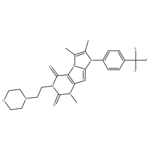 1,6,7-trimethyl-3-(2-morpholinoethyl)-8-(4-(trifluoromethyl)phenyl)-1H-imidazo[2,1-f]purine-2,4(3H,8H)-dione结构式