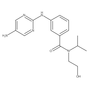 3-(5-Aminopyrimidin-2-ylamino)-N-(2-hydroxyethyl)-N-isopropylbenzamide Structure