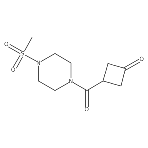 3-{[4-(Methylsulfonyl)piperazin-1-yl]carbonyl}cyclobutanone Structure