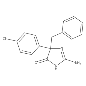 2-Amino-5-benzyl-5-(4-chlorophenyl)-4,5-dihydro-1H-imidazol-4-one Structure