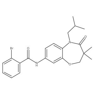 2-bromo-N-(5-isobutyl-3,3-dimethyl-4-oxo-2,3,4,5-tetrahydrobenzo[b][1,4]oxazepin-8-yl)benzamide Structure