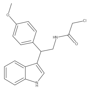 2-chloro-N-[2-(1H-indol-3-yl)-2-(4-methoxyphenyl)ethyl]acetamide Structure