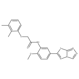 2-(2,3-Dimethylphenoxy)-N-[2-methoxy-5-(1,2,4-triazolo[3,4-b][1,3,4]thiadiazol-6-yl)phenyl]acetamide Structure