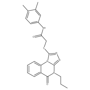 N-(3,4-dimethylphenyl)-2-({5-oxo-4-propyl-4H,5H-[1,2,4]triazolo[4,3-a]quinazolin-1-yl}sulfanyl)acetamide结构式