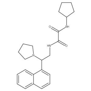 N1-cyclopentyl-N2-(2-(naphthalen-1-yl)-2-(pyrrolidin-1-yl)ethyl)oxalamide结构式