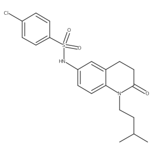 4-chloro-N-(1-isopentyl-2-oxo-1,2,3,4-tetrahydroquinolin-6-yl)benzenesulfonamide Structure
