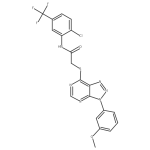 N-(2-chloro-5-(trifluoromethyl)phenyl)-2-((3-(3-methoxyphenyl)-3H-[1,2,3]triazolo[4,5-d]pyrimidin-7-yl)thio)acetamide Structure