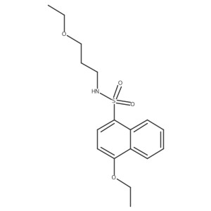 4-ethoxy-N-(3-ethoxypropyl)naphthalene-1-sulfonamide结构式