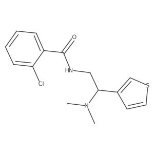 2-chloro-N-(2-(dimethylamino)-2-(thiophen-3-yl)ethyl)benzamide结构式