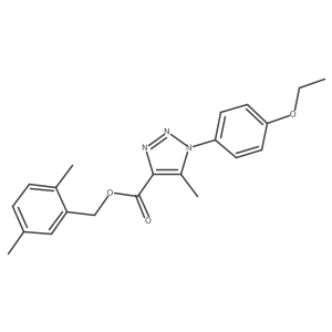 2,5-dimethylbenzyl 1-(4-ethoxyphenyl)-5-methyl-1H-1,2,3-triazole-4-carboxylate结构式