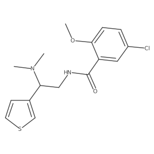 5-chloro-N-(2-(dimethylamino)-2-(thiophen-3-yl)ethyl)-2-methoxybenzamide Structure