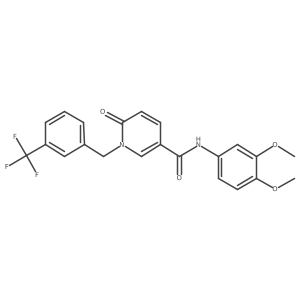 N-(3,4-dimethoxyphenyl)-6-oxo-1-(3-(trifluoromethyl)benzyl)-1,6-dihydropyridine-3-carboxamide Structure