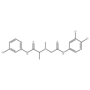 N-(3-chlorophenyl)-2-[[2-(3,4-dichloroanilino)-2-oxoethyl]-methylamino]propanamide Structure