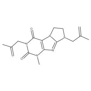 1-methyl-3,8-bis(2-methylallyl)-7,8-dihydro-1H-imidazo[2,1-f]purine-2,4(3H,6H)-dione结构式