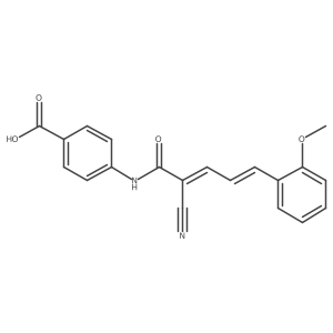 4-[2-Cyano-5-(2-methoxyphenyl)penta-2,4-dienamido]benzoic acid Structure