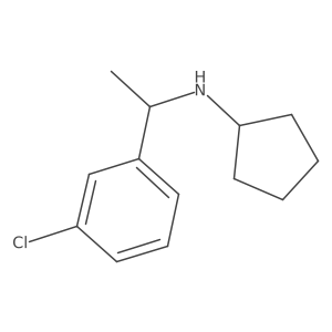 N-[1-(3-chlorophenyl)ethyl]cyclopentanamine结构式