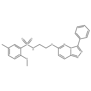 2-methoxy-5-methyl-N-(2-((3-phenyl-[1,2,4]triazolo[4,3-b]pyridazin-6-yl)oxy)ethyl)benzenesulfonamide结构式