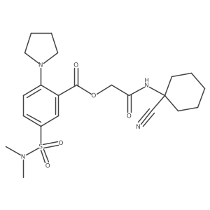 [(1-Cyanocyclohexyl)carbamoyl]methyl 5-(dimethylsulfamoyl)-2-(pyrrolidin-1-YL)benzoate结构式