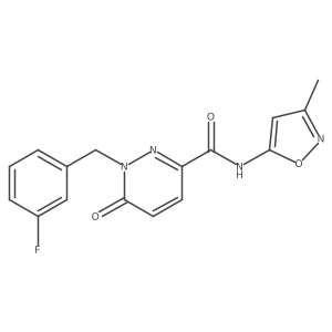 1-(3-fluorobenzyl)-N-(3-methylisoxazol-5-yl)-6-oxo-1,6-dihydropyridazine-3-carboxamide Structure
